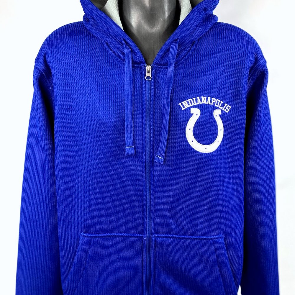 INDIANAPOLIS COLTS NFL SHERPA LINED Full Zip Hoody XL